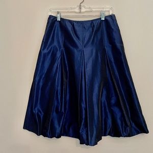 Talbots Navy Blue Satin Skirt